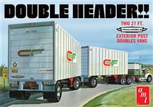 1/25 DOUBLE HEADER TANDEM VAN TRAILERS