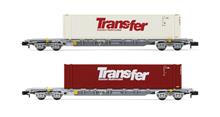SNCF 2-P 4-AXLE 60' NOVATRANS SGSS GREY 45' TRANS V