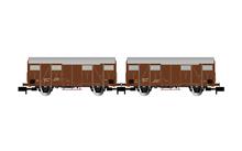 1/160 FS GS WAGONS 2U, BROWN, 1 RED TL, IV