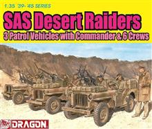 1/35 SAS DESERT RAIDERS 3 PATROL VEHICLES COM./CREW