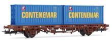 RENFE 2-AXLE FLAT WAGON TYPE MC1 KS OXID RED