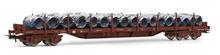 RENFE MMQ 4-AXLE STAKE WAGON LOADED WIRE COILS IV