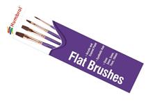 BRUSH PACK - FLAT 3, 5, 7, 10 SOFT SYNTHETIC HAIR