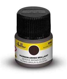 HELLER ACRYLIC PAINT 010 SERVICE BROWN GLOSS 12 ML