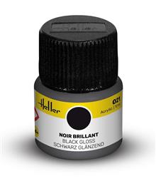HELLER ACRYLIC PAINT 021 BLACK GLOSS 12 ML