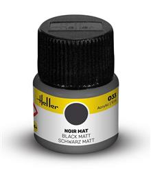 HELLER ACRYLIC PAINT 033 BLACK MATT 12 ML