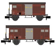 1/160 2-P GEDECKTE GÜTERWAGEN K2 + K3 BLS IV