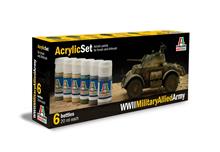 ACRYLIC SET 6 PCS : WWII MILITARY ALLIED ARMY