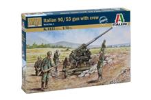 1/72 ITALIAN 90/53 GUN WITH CREW **