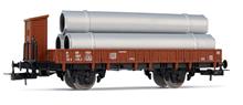 FLAT CAR WITH PIPES LOAD