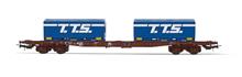 SNCF 4-AXLE CONTAINER WAGON S70 LOADED T.T.S. V (6/23) *