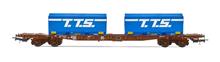 1/87 SNCF 4-AXLE CONTAINER WAGON S70 LOADED T.T.S. V