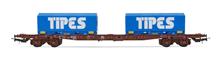 SNCF 4-AXLE CONTAINER WAGON S70 LOADED TIPES V (6/23) *