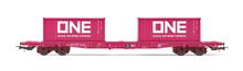 1/87 TOUAX 4-AXLE CONTAINER WAGON S7B LOADED ONE V