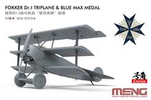 1/24 FOKKER DR.I TRIPLANE & BLUE MAX MEDAILLE LE QS-003S