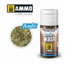 ACRYLIC WASH BROWN WASH FOR DARK YELLOW JAR 15 ML