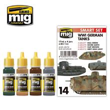 WWI GERMAN TANKS 4 JARS 17 ML