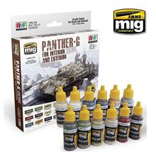 SET PANTHER-G COLORS INTERIORS EXTERIORS 12 JARS 17 ML