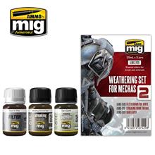 WEATHERING SET FOR MECHAS 3 JARS 35 ML