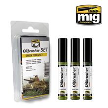 OILBRUSHER SET GREEN TONES 3 JARS 35 ML