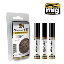 OILBRUSHER SET GROUND COLORS 3 JARS 35 ML