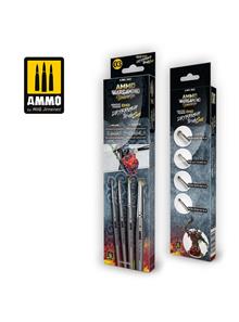 AMMO WARGAMING MINIATURE PREM. DIO DRYBRUSH BRUSH SET