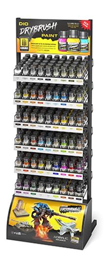 DISPLAY DIO DRY BRUSH PAINTS RACK 324 PCS 40 ML