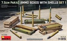 1/35 7.5CM PAK 40 AMMO BOXES WITH SHELLS SET 1