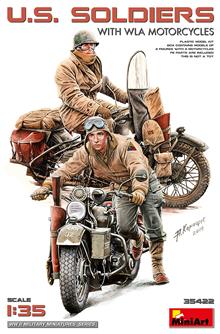 1/35 U.S. SOLDIERS WITH WLA MOTORCYCLES WWII