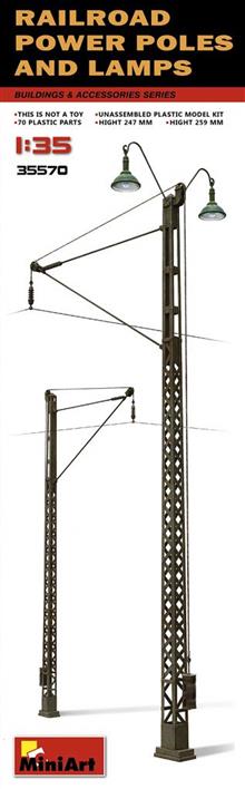 1/35 RAILROAD POWER POLES & LAMPS