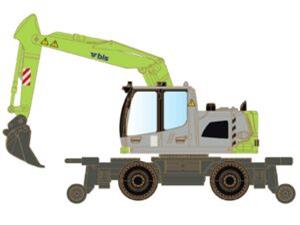 1/160 ZWEIWEGE-BAGGER LIEBHERR A922 RAIL - BLS (CH)