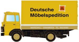 1/160 MAGIRUS MK 130M8 MIT KOFFER - DEUTSCHE MÖBELSPEDITION