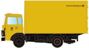 1/160 MAGIRUS MK 130M8 MIT KOFFER - DEUTSCHE BUNDESPOST