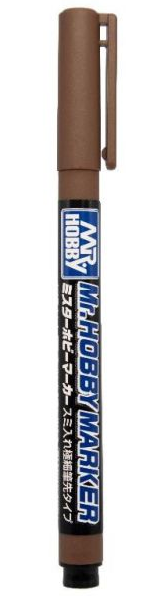 MR. HOBBY MARKER SUPER FINE TIP BRUSH PEN BROWN (?/25) *