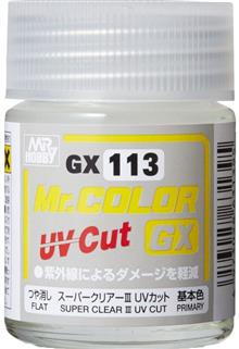 MR. COLOR GX 18 ML SUPER CLEAR III UV CUT FLAT GX-113