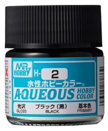 AQUEOUS HOBBY COLORS 10 ML BLACK H-002