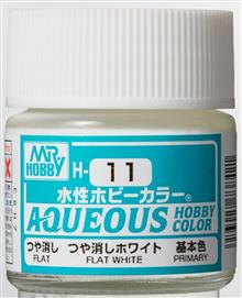 AQUEOUS HOBBY COLORS 10 ML FLAT WHITE H-011