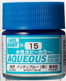 AQUEOUS HOBBY COLORS 10 ML BRIGHT BLUE H-015