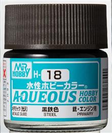 AQUEOUS HOBBY COLORS 10 ML STEEL H-018