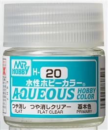 AQUEOUS HOBBY COLORS 10 ML FLAT CLEAR H-020