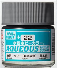 AQUEOUS HOBBY COLORS 10 ML GRAY H-022