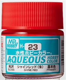 AQUEOUS HOBBY COLORS 10 ML SHINE RED H-023