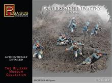 1/72 FRENCH INFANTRY 1917/1918 WW I 48 FIGURES