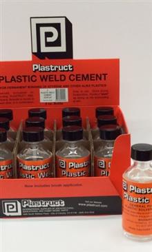 DISPLAY PLASTIC WELD CEMENT 12 X 59ML BOTTLES 00002