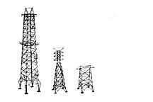 1/100 ELECTRICAL TOWERS & OIL WELL KIT-1005 100x100x425MM