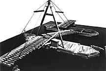 1/100 OLD TIME SWING BRIDGE KIT-1007 610x340x195MM