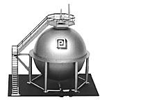 1/100 SPHERICAL STORAGE TANK KIT-1026 125x125x150MM