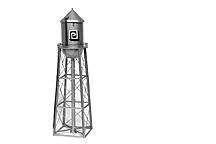 1/100 CONE ROOF WATER TOWER KIT-10128 100x100x325MM