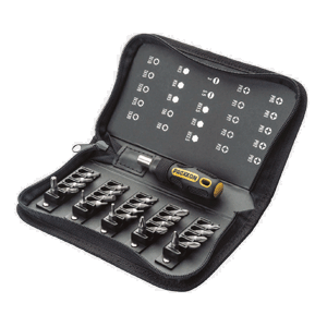 COMPACT BIT SET WITH FLEX-DOT HANDLE, 26-PIECE