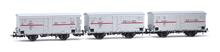 1/87 FS 3-P REF. WAGONS HGB 2-AXLES SIL RED III